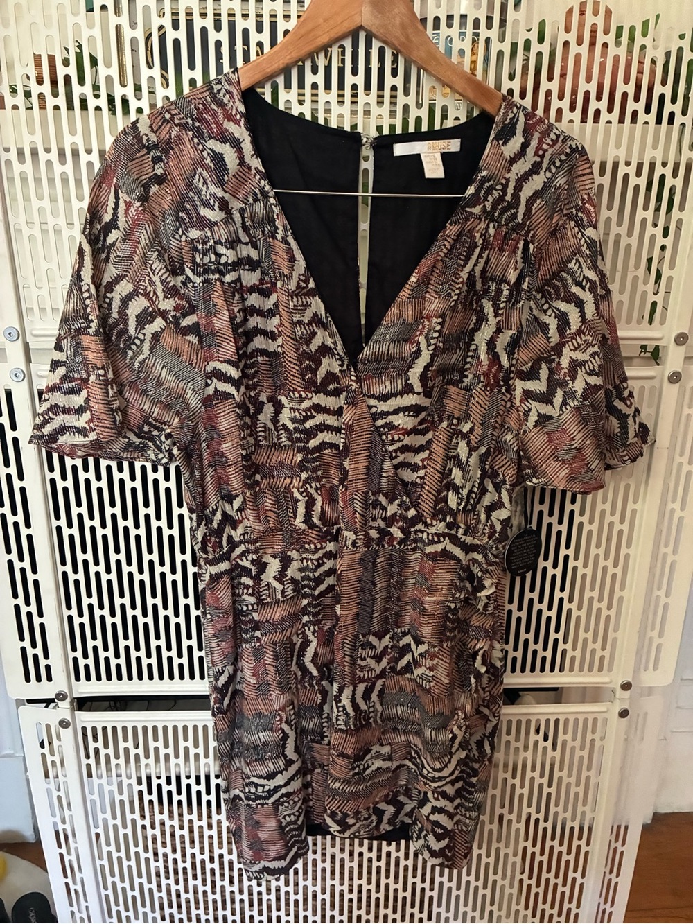 Amuse Society Multicolor Patterned V-Neck Dress